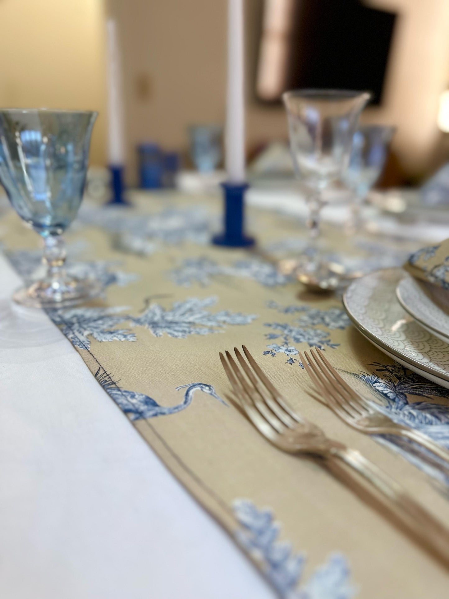 Chemin De Table Deep Blue