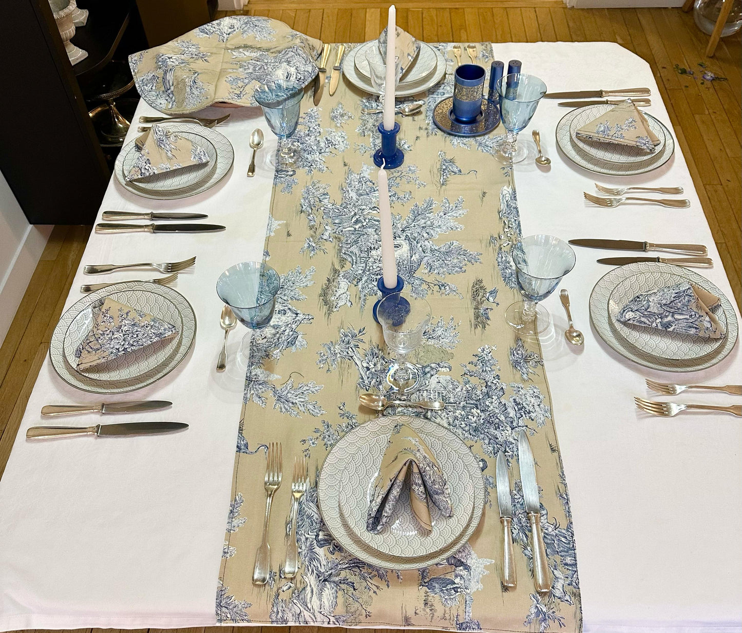 Chemin De Table Deep Blue